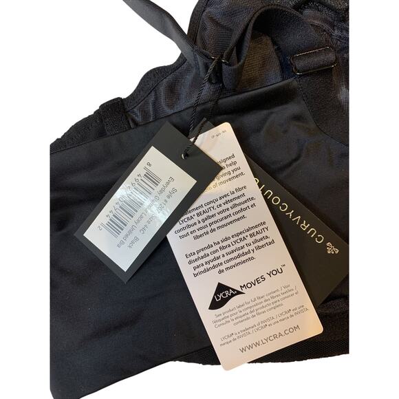 Curvy Couture 44C Everyday Glamour Black Lacy Unlined UW Bra 1207 NWT - Picture 11 of 12